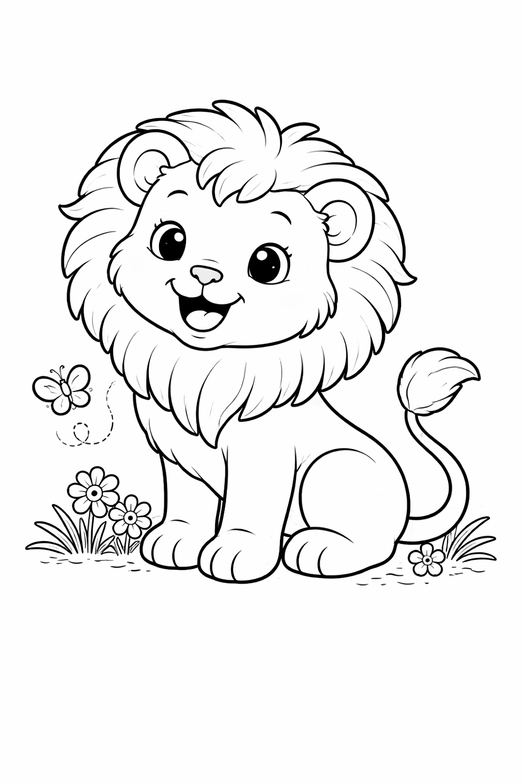Kleurplaat leeuw
